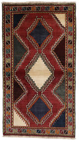 111X203 Tapete Ghashghai Fine Oriental Preto/Vermelho Escuro (Lã, Pérsia/Irão) Carpetvista