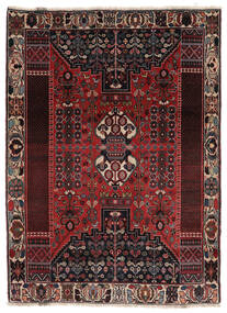 113X154 Tapis Ghashghaï Fine D'orient Noir/Rouge Foncé (Laine, Perse/Iran) Carpetvista
