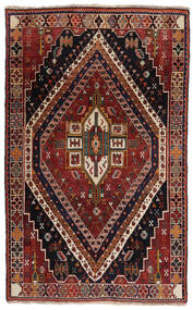 Tappeto Ghashghai Fine 103X168 Nero/Rosso Scuro (Lana, Persia/Iran)