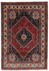 110X164 Χαλι Ghashghai Fine Ανατολής Μαύρα/Σκούρο Κόκκινο (Μαλλί, Περσικά/Ιρανικά) Carpetvista