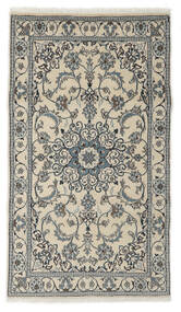  Persischer Nain Teppich 120X208 Dunkelgrau/Beige (Wolle, Persien/Iran)