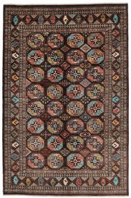 193X295 Shabargan Rug Modern Black/Brown (Wool, Afghanistan) Carpetvista