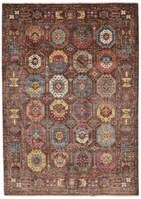 209X294 Shabargan Rug Modern Brown/Dark Red (Wool, Afghanistan) Carpetvista