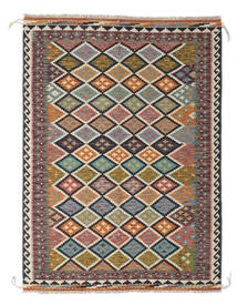 Tapis D'orient Kilim Afghan Old Style 145X197 Marron/Noir (Laine, Afghanistan)