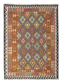 148X202 絨毯 キリム アフガン オールド スタイル オリエンタル 茶色/ブラック (ウール, アフガニスタン) Carpetvista