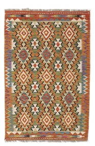 絨毯 オリエンタル キリム アフガン オールド スタイル 103X154 茶色/オレンジ (ウール, アフガニスタン)