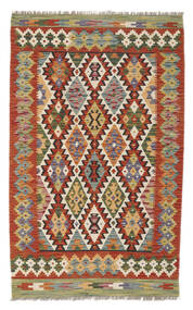 102X163 Kelim Afghan Old Style Matta Orientalisk Brun/Mörkröd (Ull, Afghanistan) Carpetvista