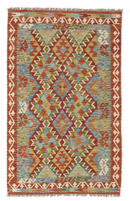  Oriental Kilim Afghan Old Style Rug 95X152 Dark Red/Brown Wool, Afghanistan Carpetvista