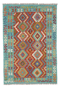  Orientalisk Kelim Afghan Old Style Matta 127X187 Mörkröd/Brun Ull, Afghanistan Carpetvista
