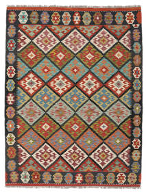  Itämainen Kelim Afghan Old Style Matot Matto 150X195 Tummanpunainen/Musta Villa, Afganistan Carpetvista