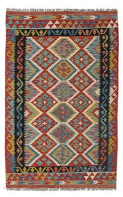 120X186 絨毯 キリム アフガン オールド スタイル オリエンタル ダークレッド/茶色 (ウール, アフガニスタン) Carpetvista