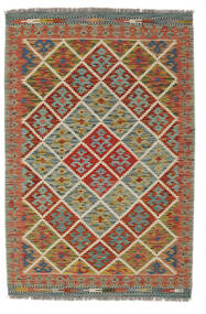 123X185 絨毯 キリム アフガン オールド スタイル オリエンタル ダークレッド/ブラック (ウール, アフガニスタン) Carpetvista