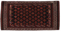 51X101 Koberec Orientální Beluch Černá/Tmavě Červená (Vlna, Afghánistán) Carpetvista