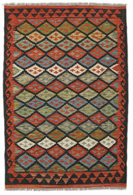 102X149 Alfombra Oriental Kilim Afghan Old Style Negro/Rojo Oscuro (Lana, Afganistán) Carpetvista