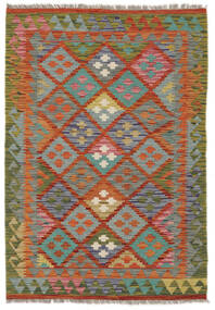  Itämainen Kelim Afghan Old Style Matot Matto 103X149 Tummanpunainen/Ruskea Villa, Afganistan Carpetvista