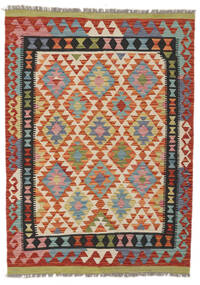 Kelim Afghan Old Style Matot Matto 108X150 Tummanpunainen/Ruskea Villa, Afganistan Carpetvista