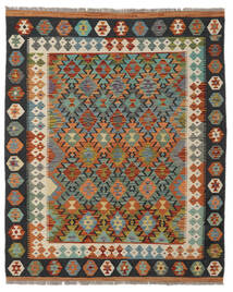 Kelim Afghan Old Style Vloerkleed 158X191 Bruin/Zwart Wol, Afghanistan Carpetvista