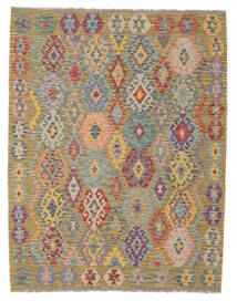  Orientalsk Kelim Afghan Old Style Tæppe 152X200 Brun/Mørkegul Uld, Afghanistan Carpetvista