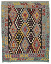 絨毯 オリエンタル キリム アフガン オールド スタイル 152X190 茶色/グリーン (ウール, アフガニスタン)