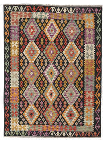 147X194 絨毯 オリエンタル キリム アフガン オールド スタイル 茶色/ブラック (ウール, アフガニスタン) Carpetvista