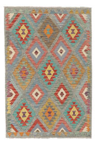  Kelim Afghan Old Style Matot 102X153 Villamatto Ruskea/Tummanpunainen Pieni Matto Carpetvista