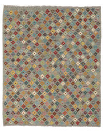  Orientalischer Kelim Afghan Old Stil Teppich 151X192 Dunkelgelb/Braun Wolle, Afghanistan Carpetvista