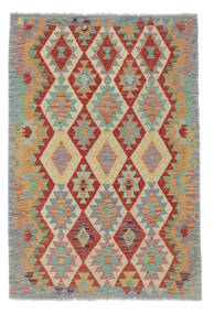 絨毯 オリエンタル キリム アフガン オールド スタイル 117X177 茶色/グリーン (ウール, アフガニスタン)