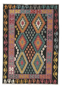  125X178 Petit Kilim Afghan Old Style Tapis Laine, Carpetvista