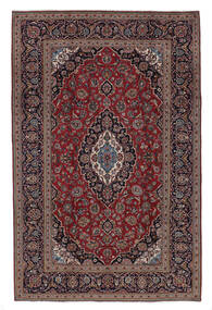 Keshan Teppe 194X300 Svart/Mørk Rød Ull, Persia/Iran Carpetvista