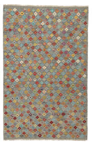 絨毯 オリエンタル キリム アフガン オールド スタイル 125X194 茶色/ダークグリーン (ウール, アフガニスタン)