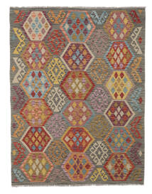 Kelim Afghan Old Style Vloerkleed 151X197 Bruin/Donker Geel Wol, Afghanistan Carpetvista