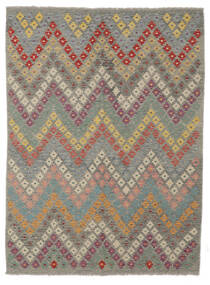  148X197 Kelim Afghan Old Stil Teppich Dunkelgelb/Braun Afghanistan Carpetvista