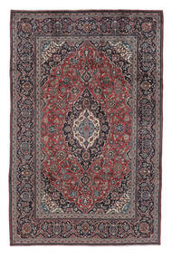 Keshan Rug Rug 196X308 Black/Dark Red Wool, Persia/Iran Carpetvista