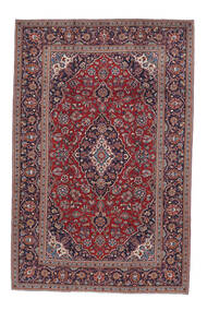  Orientalischer Keshan Teppich 203X313 Dunkelrot/Schwarz Wolle, Persien/Iran Carpetvista