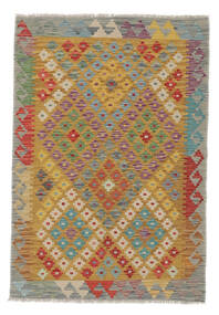 Kilim Afghan Old Style Rug 102X149 Brown/Dark Yellow Wool, Afghanistan Carpetvista