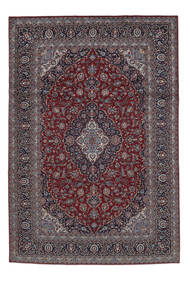  Persischer Keshan Teppich 252X371 Schwarz/Dunkelgrau Großer (Wolle, Persien/Iran)