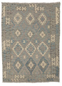 Kelim Afghan Old Stil Teppich 126X171 Braun/Dunkelgrün Wolle, Afghanistan Carpetvista