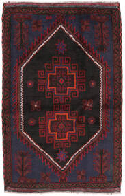  Baluch Rug 91X136 Wool Black/Dark Red Small Carpetvista