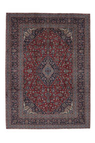  Orientalischer Keshan Teppich 243X339 Schwarz/Dunkelrot Wolle, Persien/Iran Carpetvista