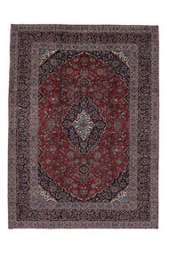  Persischer Keshan Teppich 250X342 Schwarz/Dunkelrot Großer (Wolle, Persien/Iran)