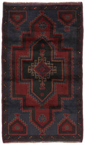 Baluch Rug Rug 91X156 Black/Dark Red Wool, Afghanistan Carpetvista