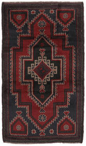  Baluch Rug 86X143 Wool Black/Dark Red Small Carpetvista