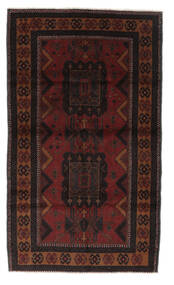 105X179 Belutsch Teppich Orientalischer Schwarz/Dunkelrot (Wolle, Afghanistan) Carpetvista