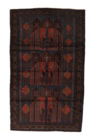  Oriental Baluch Rug 115X191 Black/Dark Red Wool, Afghanistan Carpetvista