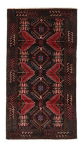 103X193 Belutsch Teppich Orientalischer Schwarz/Dunkelrot (Wolle, Afghanistan) Carpetvista