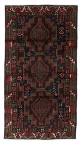 106X195 Belutsch Teppich Orientalischer Schwarz/Dunkelrot (Wolle, Afghanistan) Carpetvista