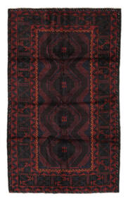  Oriental Baluch Rug 115X189 Black/Dark Red Wool, Afghanistan Carpetvista