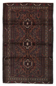 絨毯 バルーチ 118X195 ブラック/茶色 (ウール, アフガニスタン)