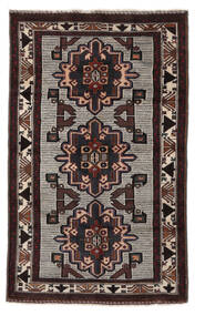 絨毯 オリエンタル バルーチ 106X173 ブラック/茶色 (ウール, アフガニスタン)