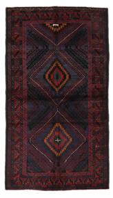 114X202 Baluch Rug Oriental Black/Dark Red (Wool, Afghanistan) Carpetvista